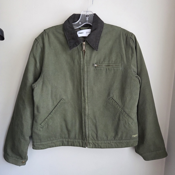 TNA Jackets & Blazers - TNA Olive Dale Utility Chore Barn Jacket Lined Boxy XS NWT